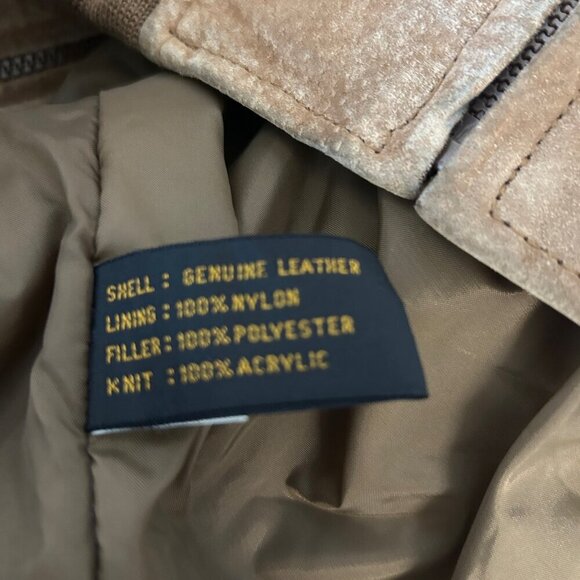 Vintage Reed Sportswear Brown Suede Leather Bomber Baseball Jacket Size XXL - Picture 3 of 8